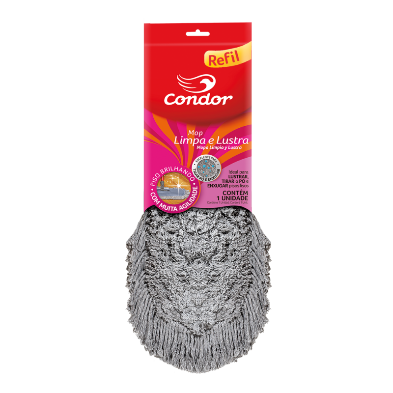 Refil Mop Limpa e Lustra Pano Algodão Condor 1590R