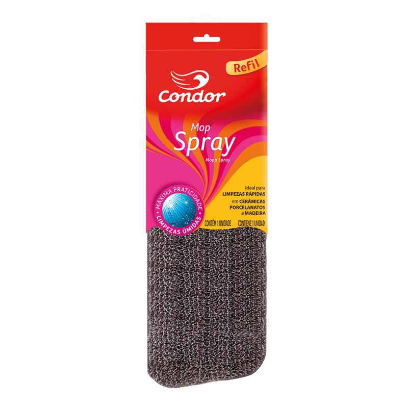 Refil P/ Vassoura Mop Spray Esfregão Limpa Chão Condor 1690R