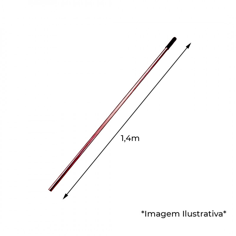 CABO EM ALUMÍNIO 1,40MX24MM VERMELHO BRALIMPIA (MVCL14VM)