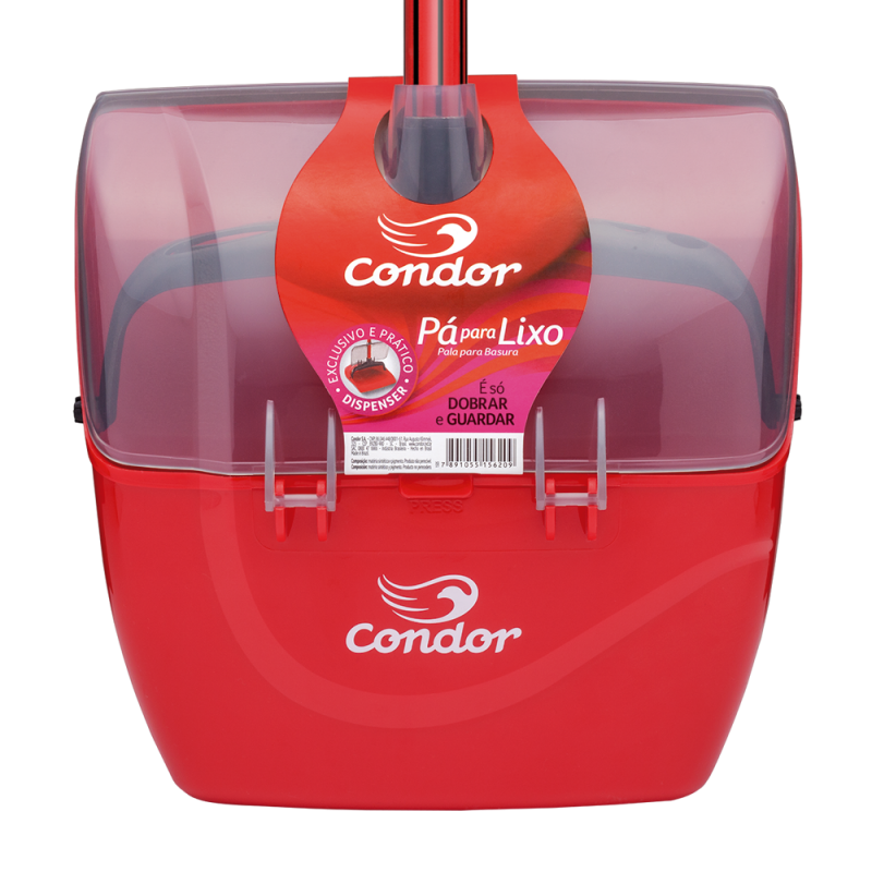 Pá De Lixo Articulada C/tampa Caçamba Dispenser 1505 Condor