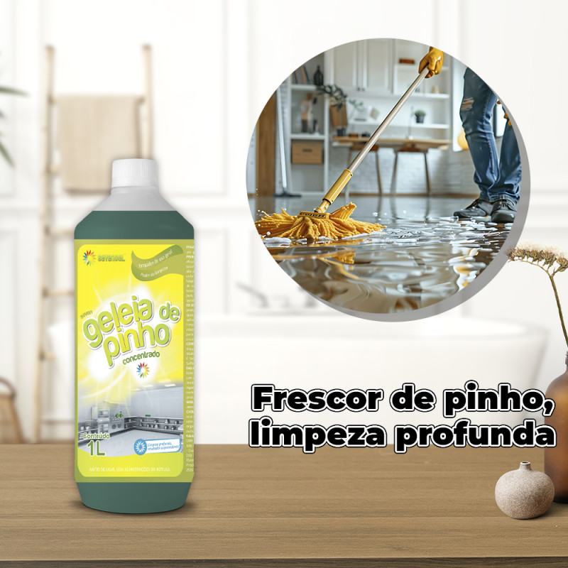 LIMPADOR USO GERAL GELÉIA DE PINHO 1 LT CONCENTRADO SEVENGEL CX C/ 12 UN (5491)