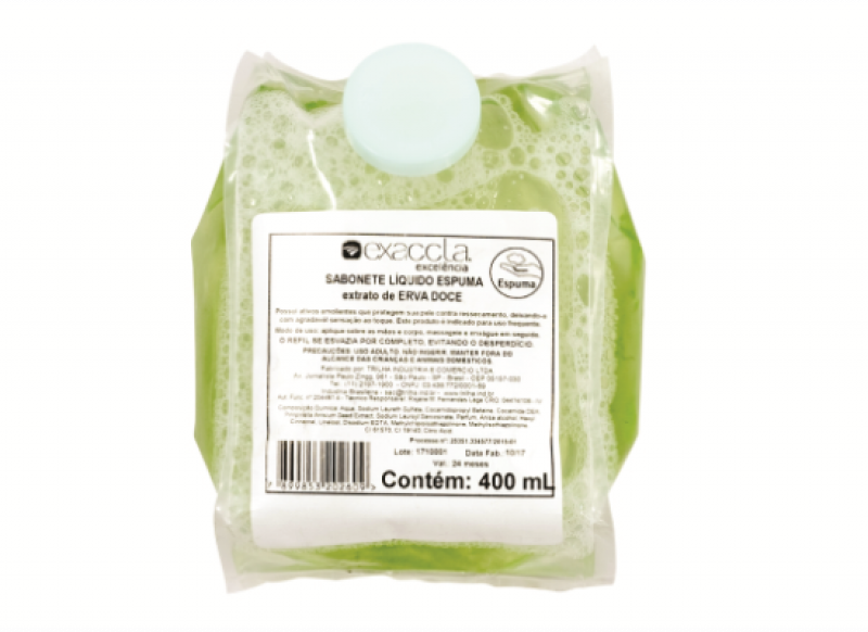 SABONETE LIQ ESPUMA/ELISA 400 ML TRILHA - E-P400EED UN COM 1 UN