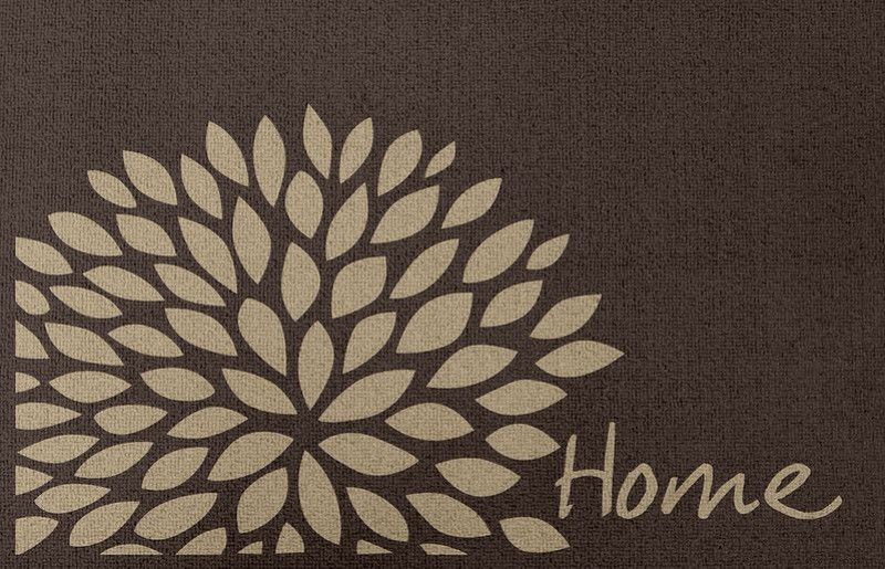 TAPETE HOME 40X60CM MARROM KAPAZI C/ 1 UN
