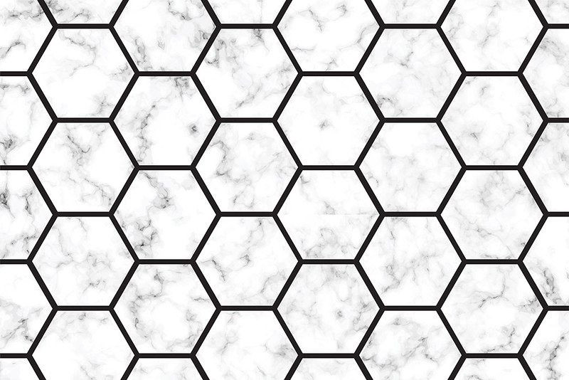 TAPETE COZINHA 50X75CM MARMORE HEXAGONAL KAPAZI C/ 1 UN