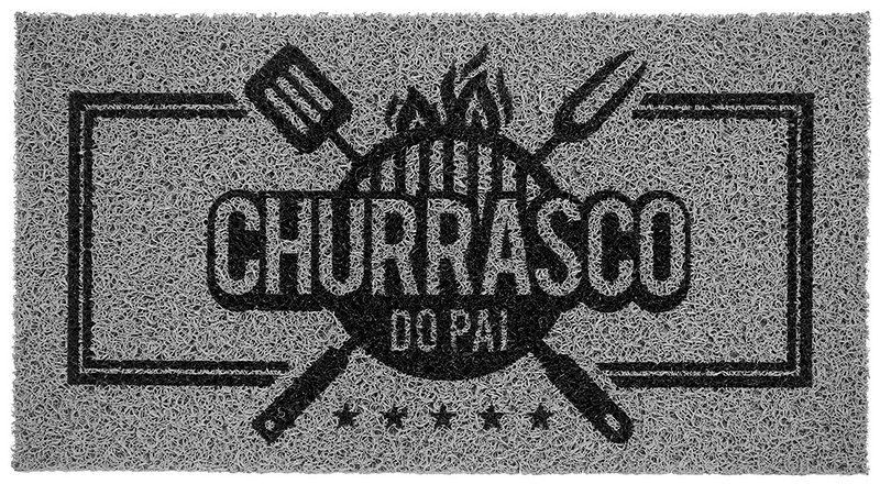 CAPACHO VINIL CHURRASCO DO PAI 40X75CM KAPAZI C/ 1 UN