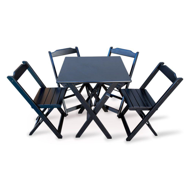 Mesa Madeira Dobrável Bar Restaurante Paris Tabaco 70x70cm