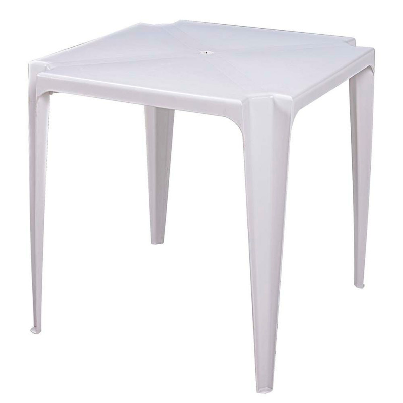 Mesa Plástica Branca 70X70 Mor