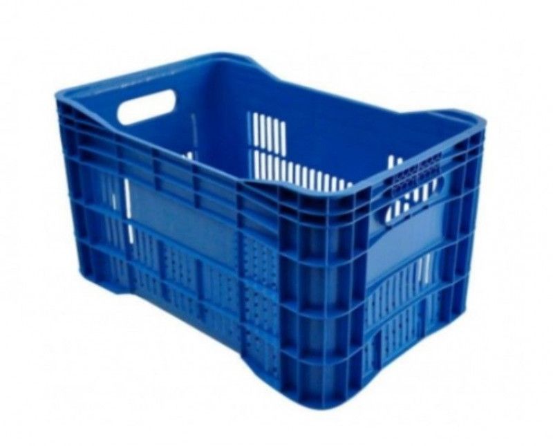 Caixa Plástica Supermercado Azul Fibraform