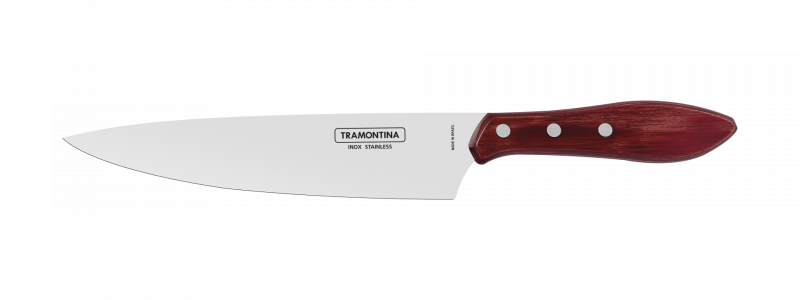 Faca De Carne Para Cozinha Aço Inox 8" Polywood Tramontina