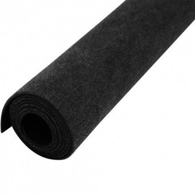 Tapete Home Agulhado Liso Preto 1,20MX1M Kapazi