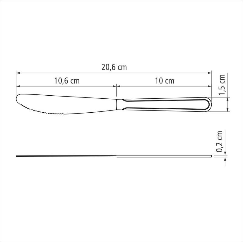 FACA MESA INOX BUZIOS TRAMONTINA - 23751/004 UN COM 1 UN