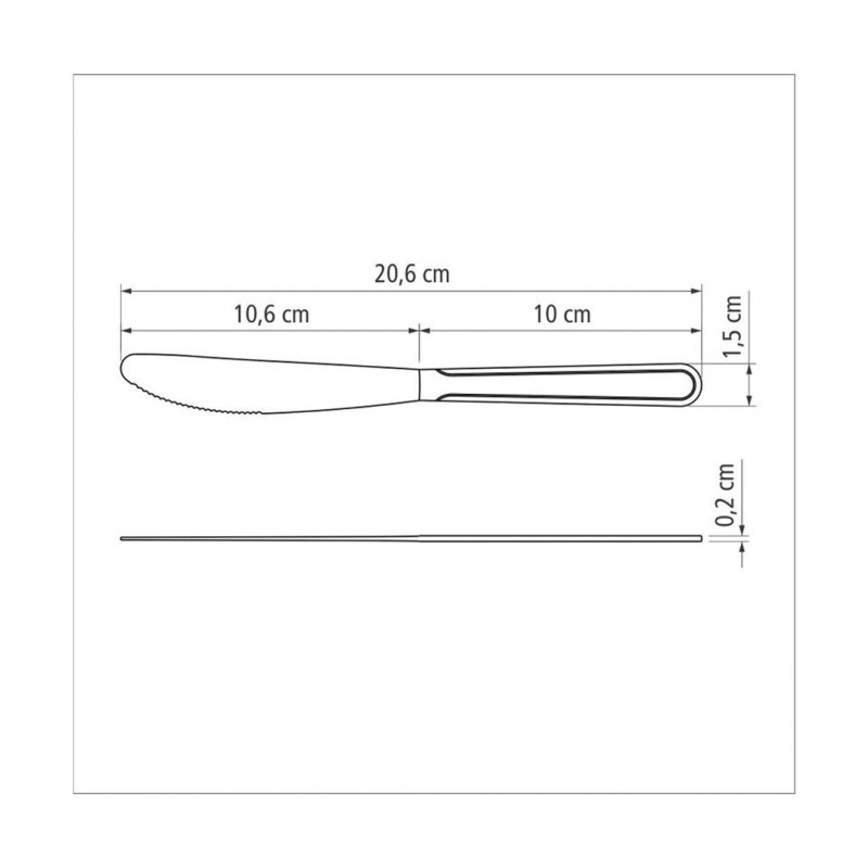 FACA MESA INOX BUZIOS TRAMONTINA - 23751/004 UN COM 1 UN