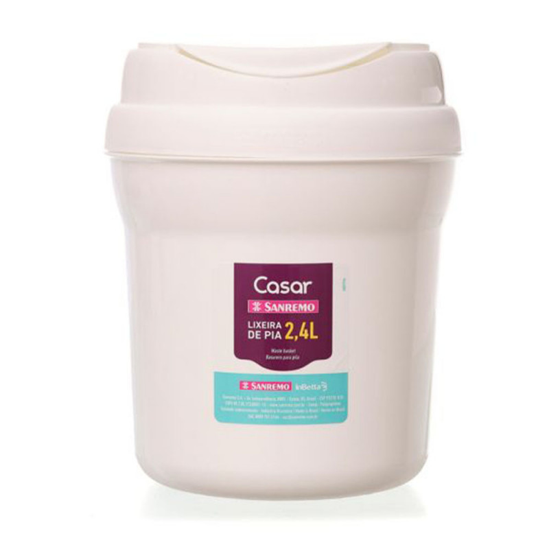 LIXEIRA PIA PLASTICO 2,4 LTS SANREMO - 357 UN COM 1 UN