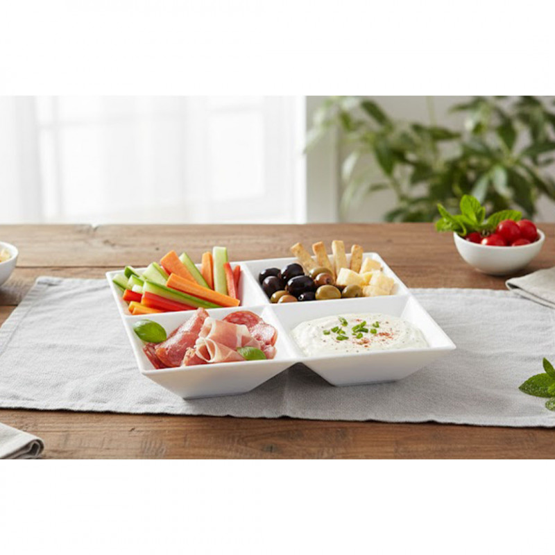 PETISQUEIRA QUA C/4 DV LE CHEF21,5x21,5x5 - 1794 BRANCA UN COM 1 UN