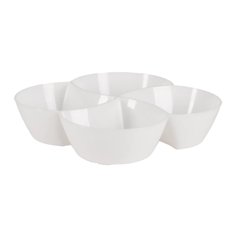 PETISQUEIRA C/4 DIV LE CHEF 25x25x6 - 1796 BRANCA UN COM 1 UN