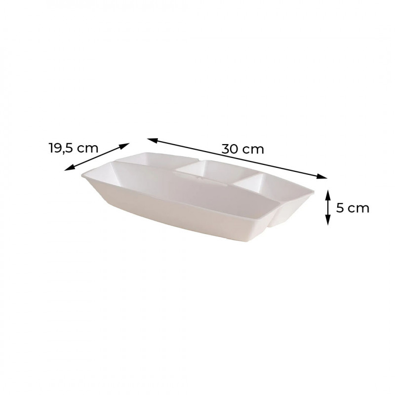 PETISQUEIRA C/4 DIV LE CHEF 30x19,5x5 - 1799 BRANCA UN COM 1 UN