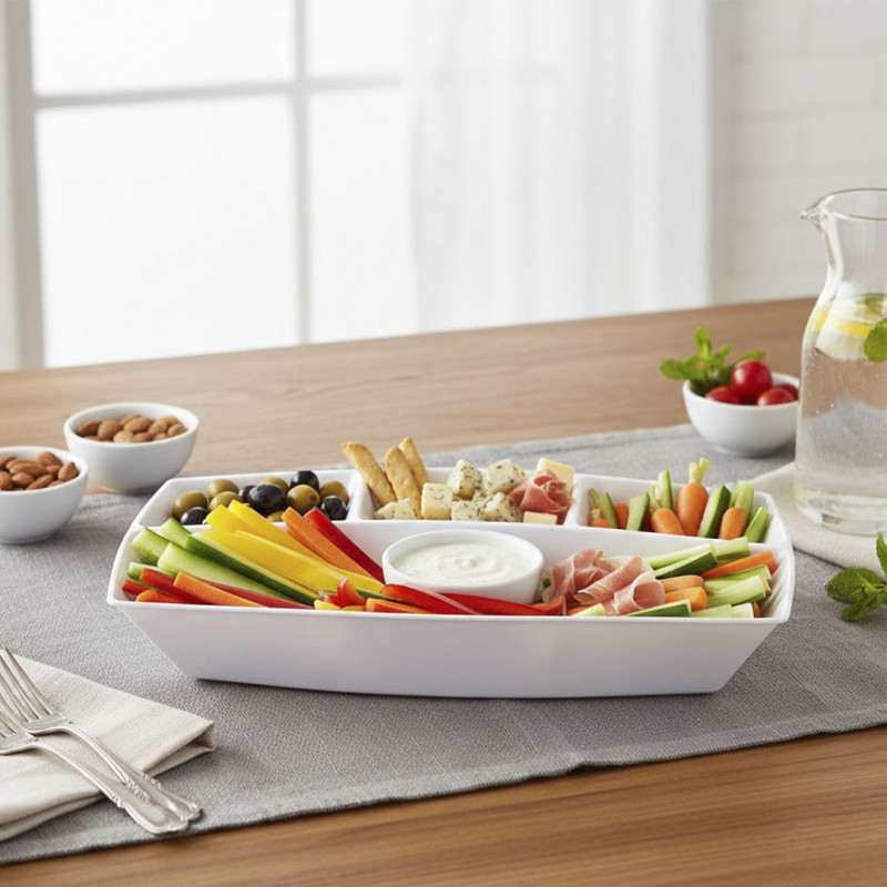 PETISQUEIRA C/4 DIV LE CHEF 36x23,5x6 - 1800 BRANCA UN COM 1 UN