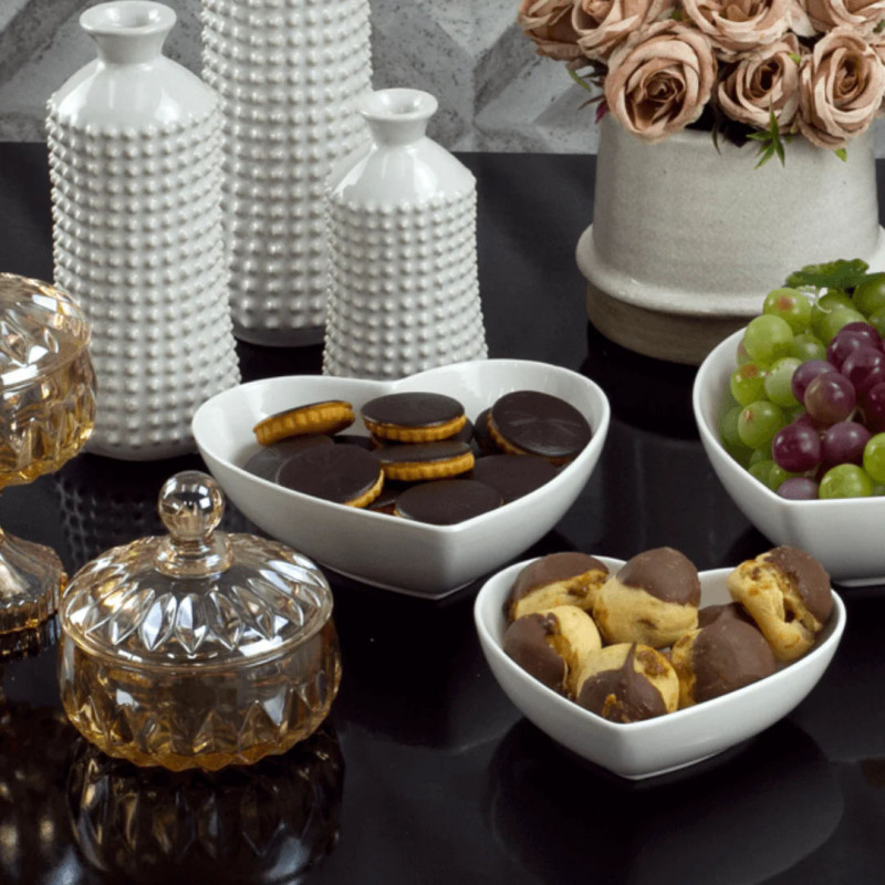 BOWL CORACAO LE CHEF 21x18x6 - 1797 BRANCA UN COM 1 UN