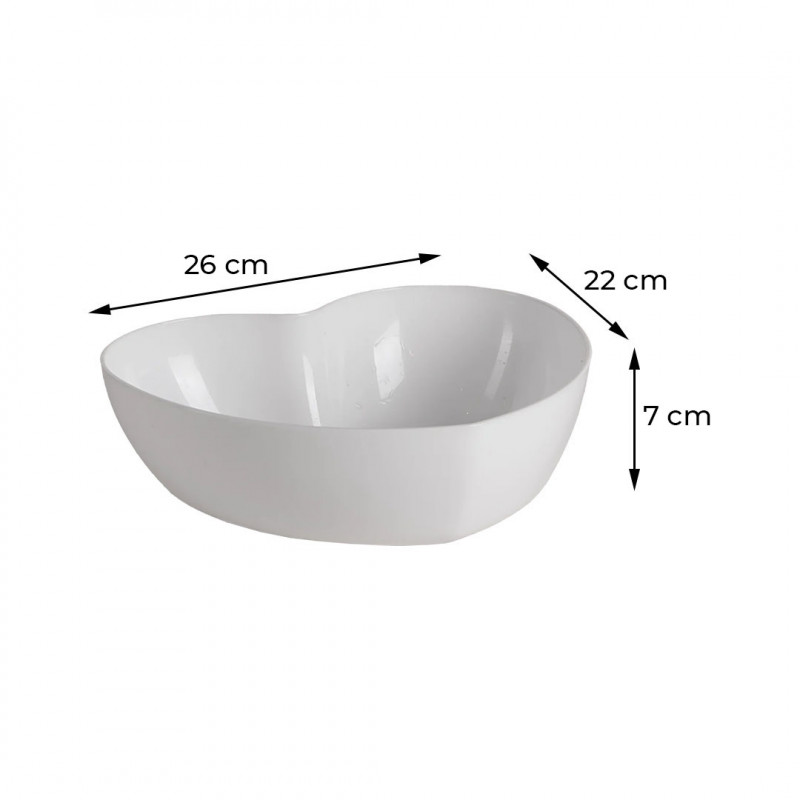 BOWL CORACAO LE CHEF 26x22x7 - 1798 BRANCO UN COM 1 UN