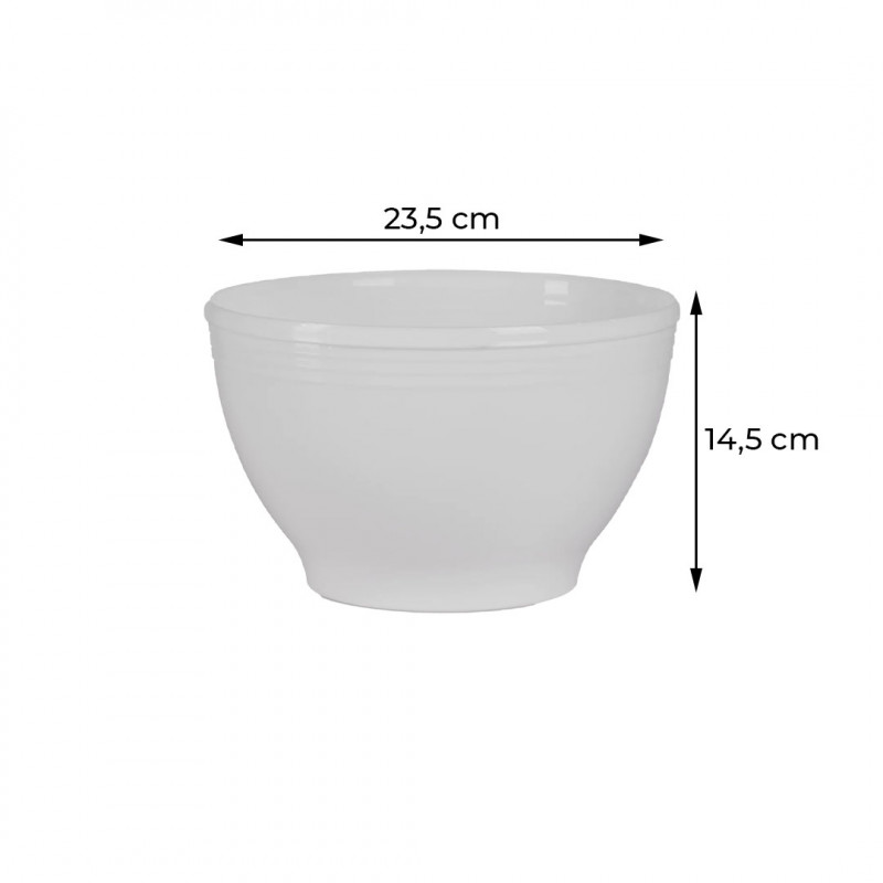 BOWL REDONDO LE CHEF 23,5x14,5 - 1805 BRANCO UN COM 1 UN