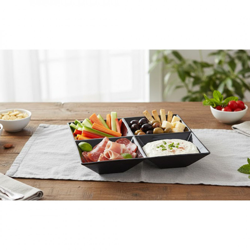 PETISQUEIRA QU C/4 D LE CHEF 21,5x21,5x3, - 1848 PRETA UN COM 1 UN