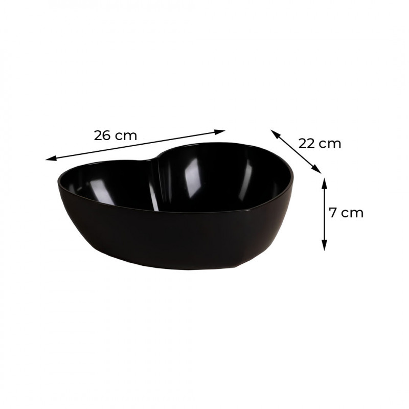 BOWL CORACAO LE CHEF 26x22x7 - 1852 PRETA UN COM 1 UN