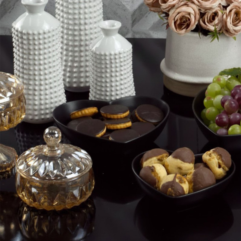 BOWL CORACAO LE CHEF 26x22x7 - 1852 PRETA UN COM 1 UN