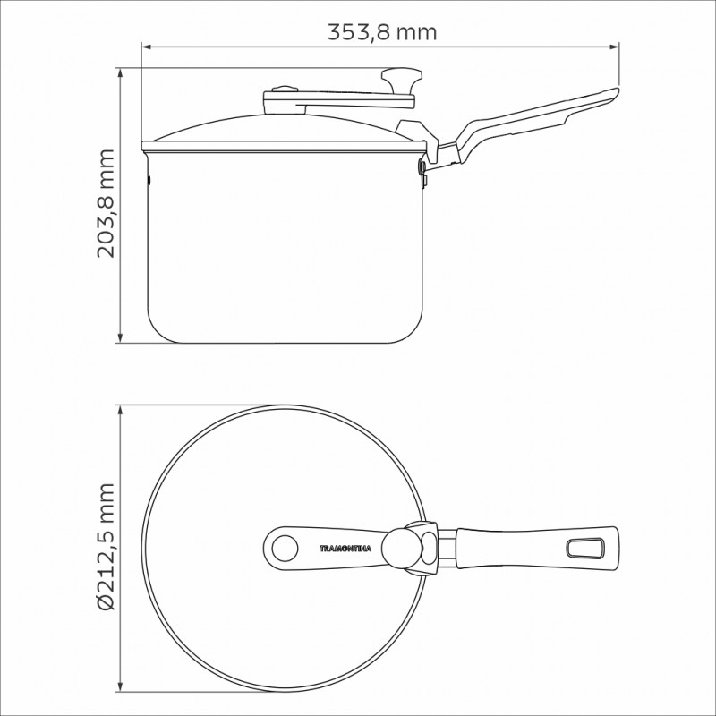 Pipoqueira Aluminio Loreto Vermelha 20 Cm - 20387/720 C/1 Un