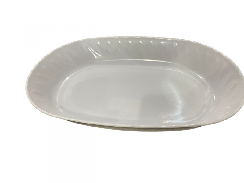 SALADEIRA OVAL MELAMINE BRANCA 30 CM YANG - 2976 UN COM 1 UN