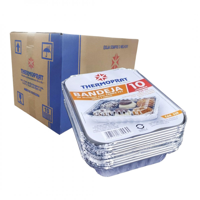 BANDEJA ALUMINIO TP PET 230 ML THERMO - 329 CX COM 900 UN