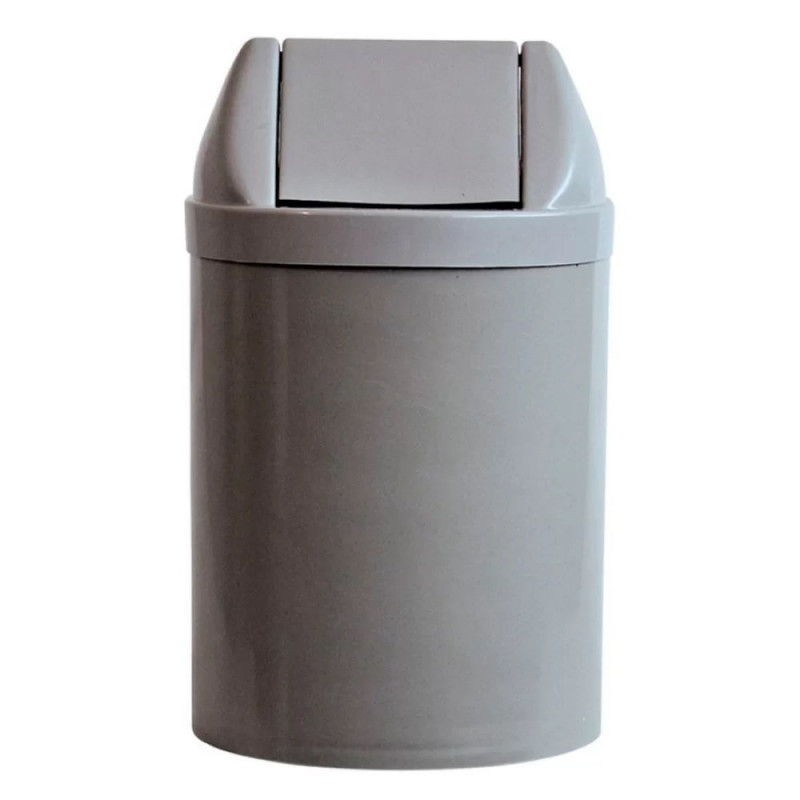 CESTO PL 14 LT C/TP BASCULANTE 30X24 BRAL - CS24CINZA UN COM 1 UN