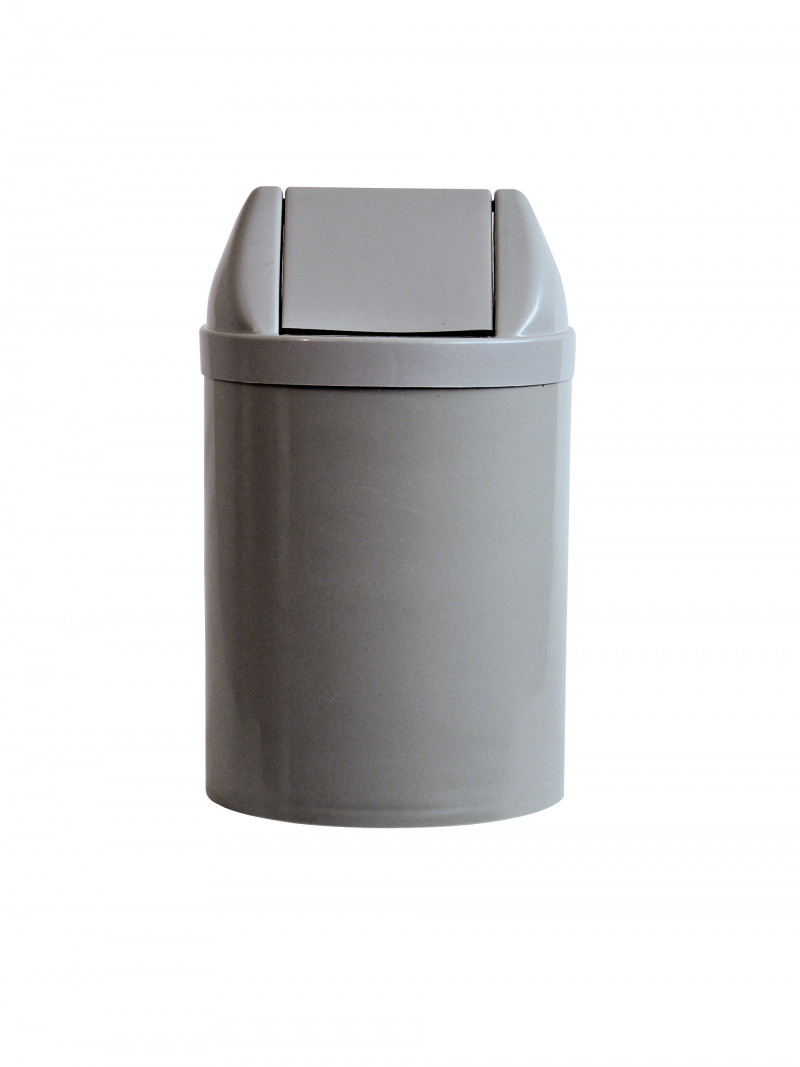 CESTO PL 14 LT C/TP BASCULANTE 30X24 BRAL - CS24CINZA UN COM 1 UN