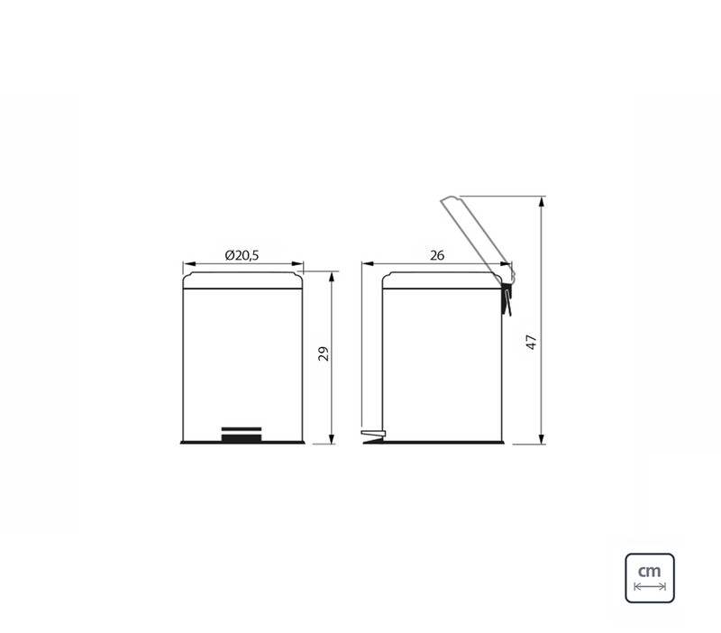 Lixeira Inox Com Pedal Tramontina Brasil 5 Litros