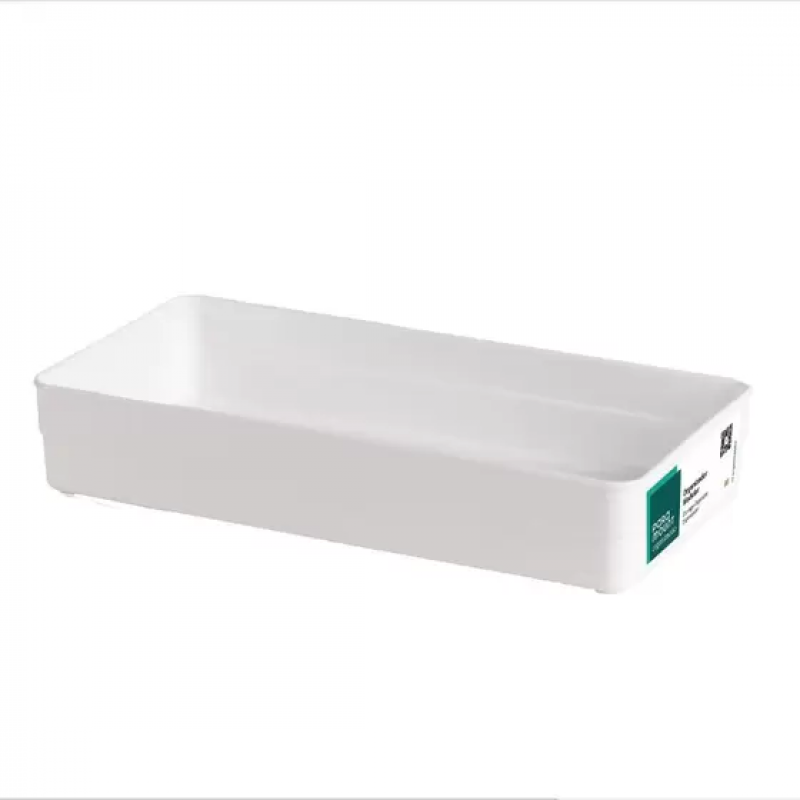 ORGANIZADOR PLASTICO BRANCO 30X15X5,2 CM - 1837 UN COM 1 UN