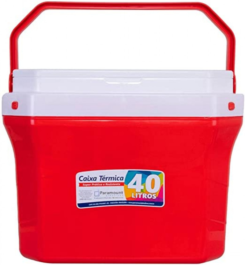 Caixa Térmica Cooler 40 Litros Paramount - 855 - Vermelha