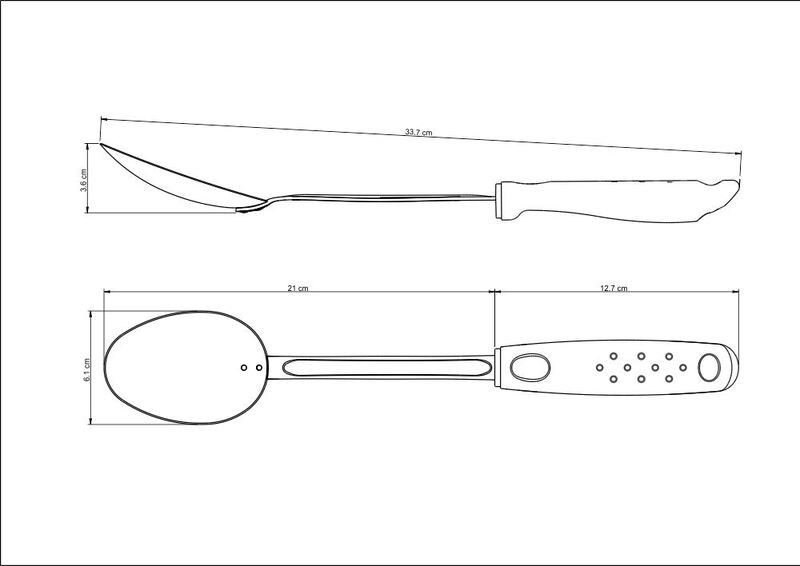 COLHER SERVIR INOX UTILITA PRE TRAMONTINA - 25654/100 UN COM 1 UN