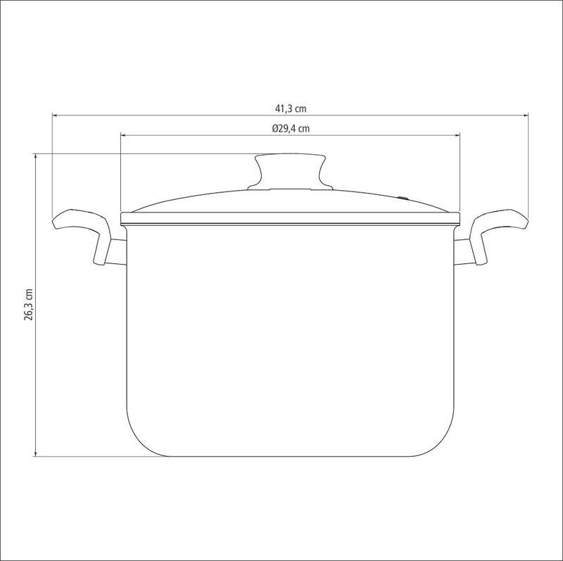 Caldeirão Tramontina Paris Antiaderente Chumbo 28 cm 11,8 L