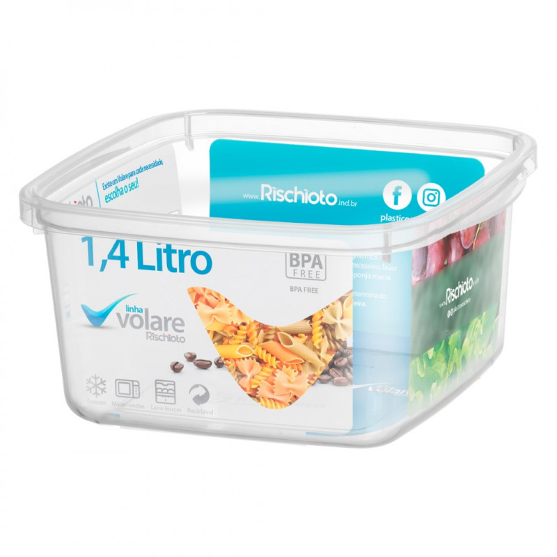 POTE QUADRADO VOLARE 1,4 LT RISCHIOTO - 0403 UN COM 1 UN