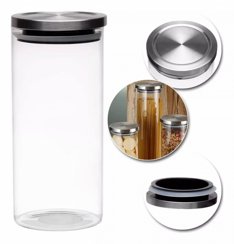 POTE HERMETICO BORO T.INOX 1 LT MIMO - 6670 UN COM 1 UN