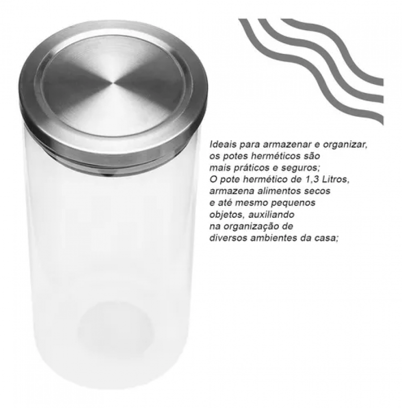 POTE HERMETICO BORO T.INOX 1 LT MIMO - 6670 UN COM 1 UN