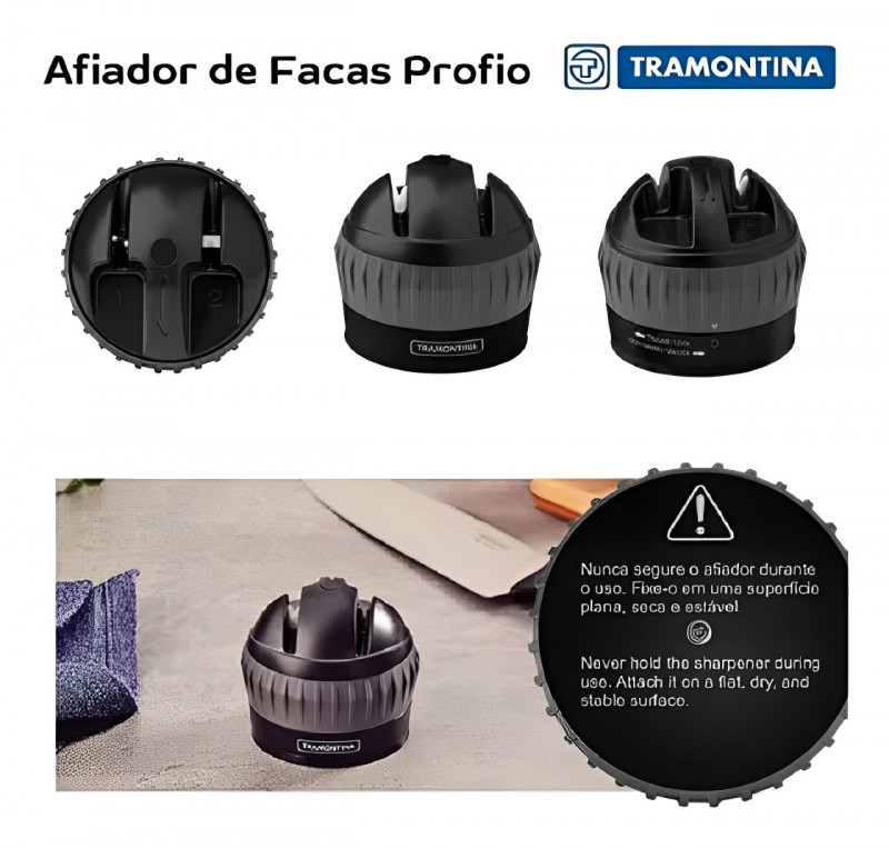 Jogo De Facas Tramontina Aço Inox Affilata Preto 7 Pç