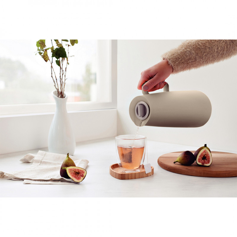 Bule Térmico Tramontina Exata Bege Com Ampola De Vidro 1 L