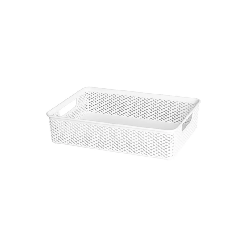 CESTO ORGANIZADOR BRANCO 23X16X6CM LINEA - 1981 UN COM 1 UN