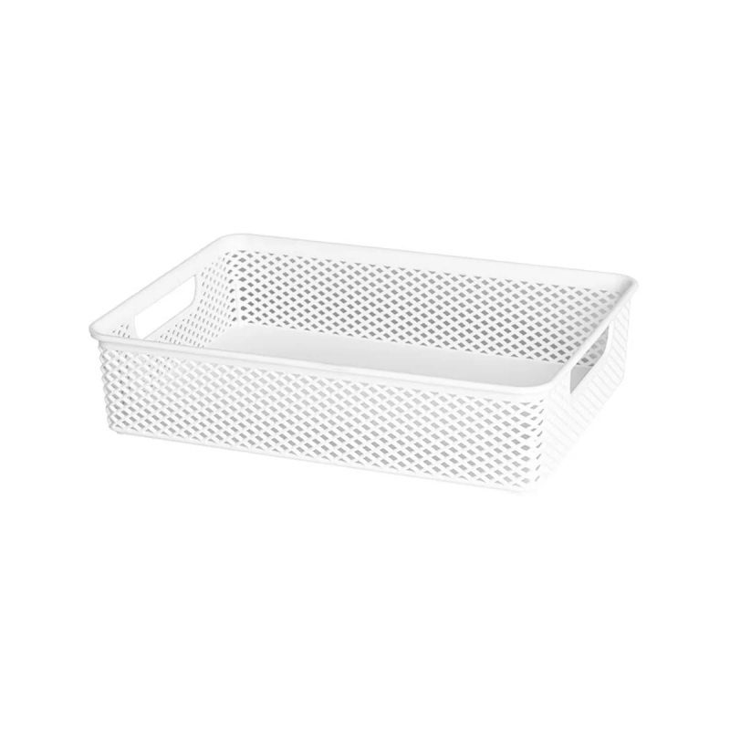 CESTO ORGANIZADOR BRANCO 30X21X7CM LINEA - 1982 UN COM 1 UN