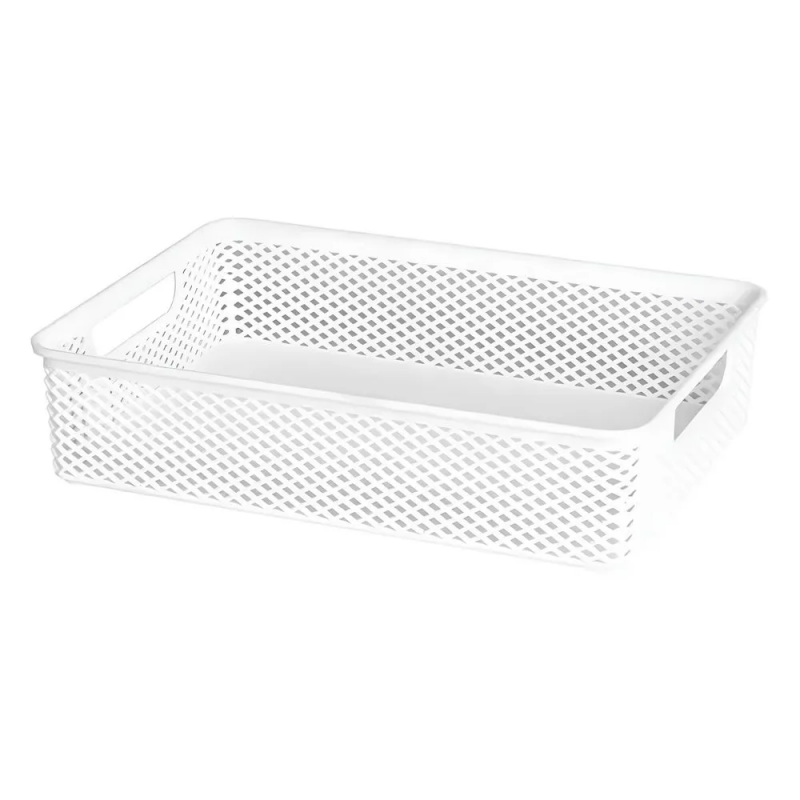 CESTO ORGANIZADOR BRANCO 39X27X7,5CM LINE - 1983 UN COM 1 UN