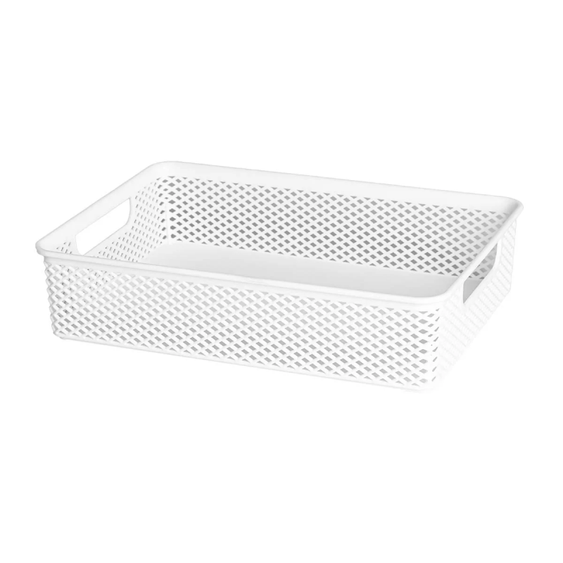 CESTO ORGANIZADOR BRANCO 39X27X7,5CM LINE - 1983 UN COM 1 UN