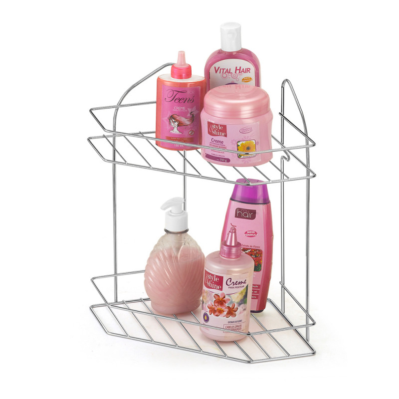 Cantoneira Suporte Porta Shampoo Sabonete Cromado Arthi 1137