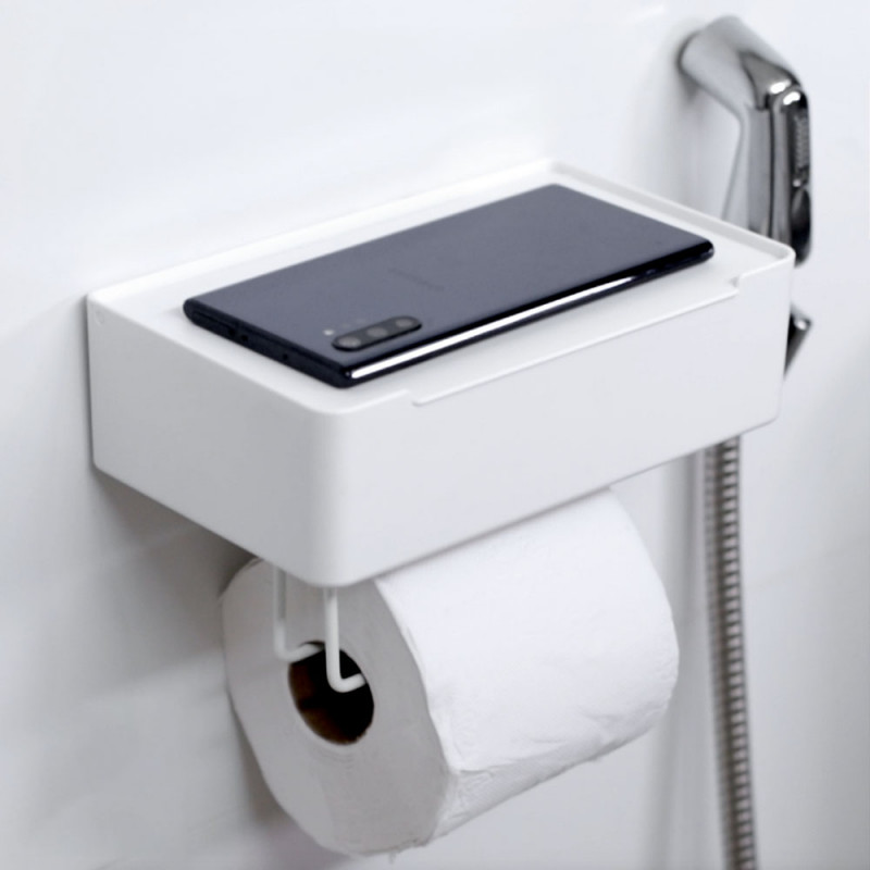 Porta Lenços/papel Higiênico 3x1 Branco com Dupla Face Arthi