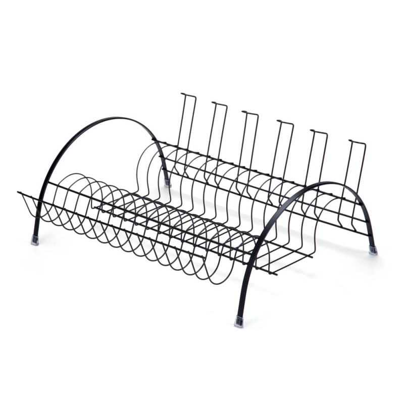 Escorredor Fantastik Piatina Black P/ 15 Pratos 6 Copos 2463