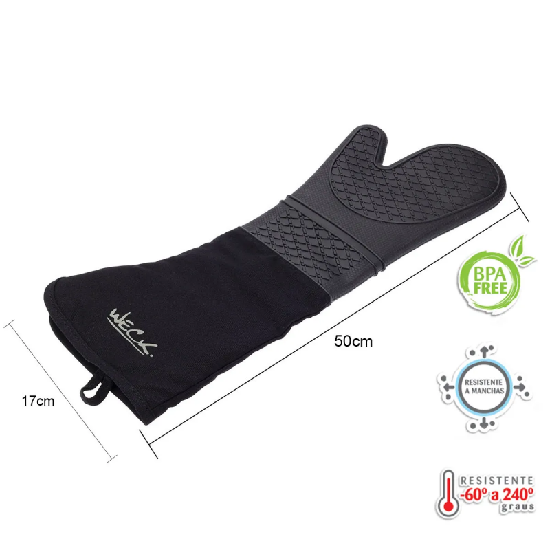 LUVA TERMICA PROF SILICONE/ALGODAO 50 CM - 6277 UN COM 1 UN